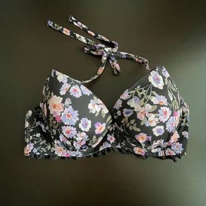 Floral print bikini top